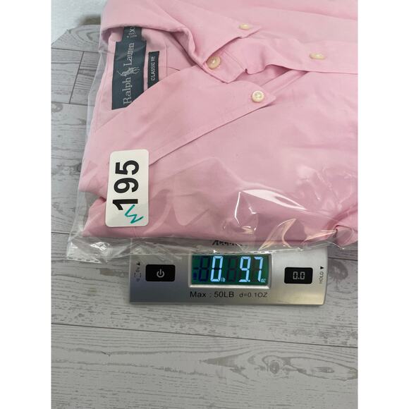 Ralph Lauren Classic Fit Pink Men’s Long Sleeve Button Up Shirt XXL - Picture 12 of 12